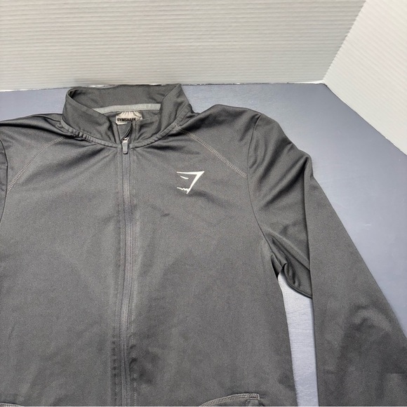 Gymshark Women's Size L Training Zip Up Jacket In Gray Workout Running Light - Picture 2 of 11